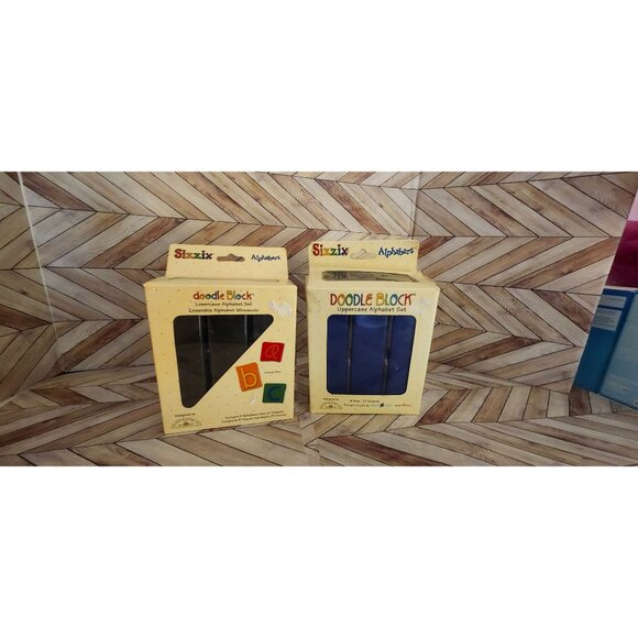 Sizzix Doodle Block Uppercase Lowercase Alphabet Sets Alphabars Provo Craft - Picture 1 of 4